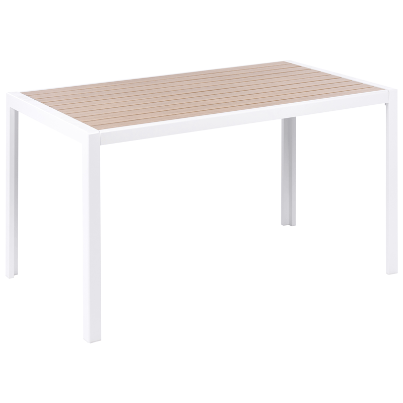 Matgrupp utomhus 4-Sits Visso - vit/grå/beige - Utemöbler - Utegrupp - Matgrupp utomhus