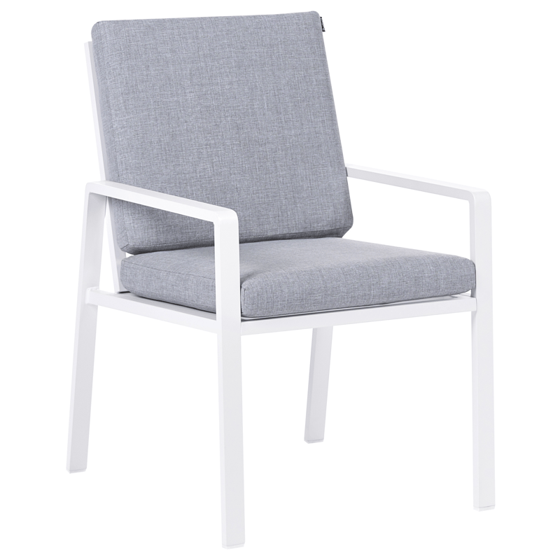 Matgrupp utomhus 4-Sits Visso - vit/grå/beige - Utemöbler - Utegrupp - Matgrupp utomhus