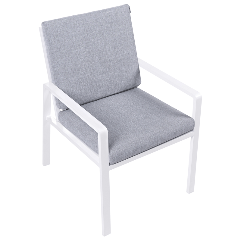 Matgrupp utomhus 4-Sits Visso - vit/grå/beige - Utemöbler - Utegrupp - Matgrupp utomhus