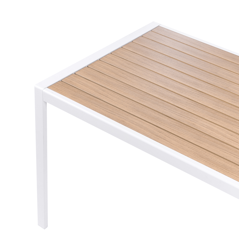 Matgrupp utomhus 4-Sits Visso - vit/grå/beige - Utemöbler - Utegrupp - Matgrupp utomhus