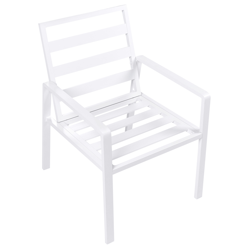 Matgrupp utomhus 4-Sits Visso - vit/grå/beige - Utemöbler - Utegrupp - Matgrupp utomhus