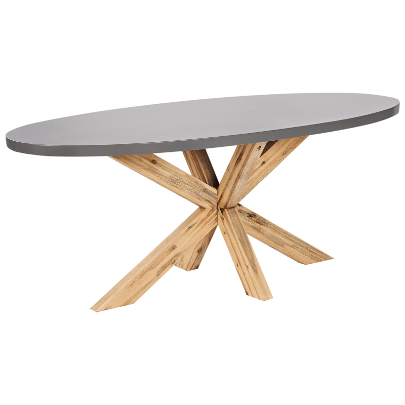 Matgrupp utomhus 6-Sits Oristano med Kuddar Betong - beige - Utemöbler - Utegrupp - Matgrupp utomhus