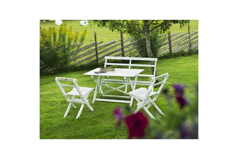 Matgrupp Utomhus Hillerstorp Torpet - Vit - Utemöbler - Utegrupp - Matgrupp utomhus