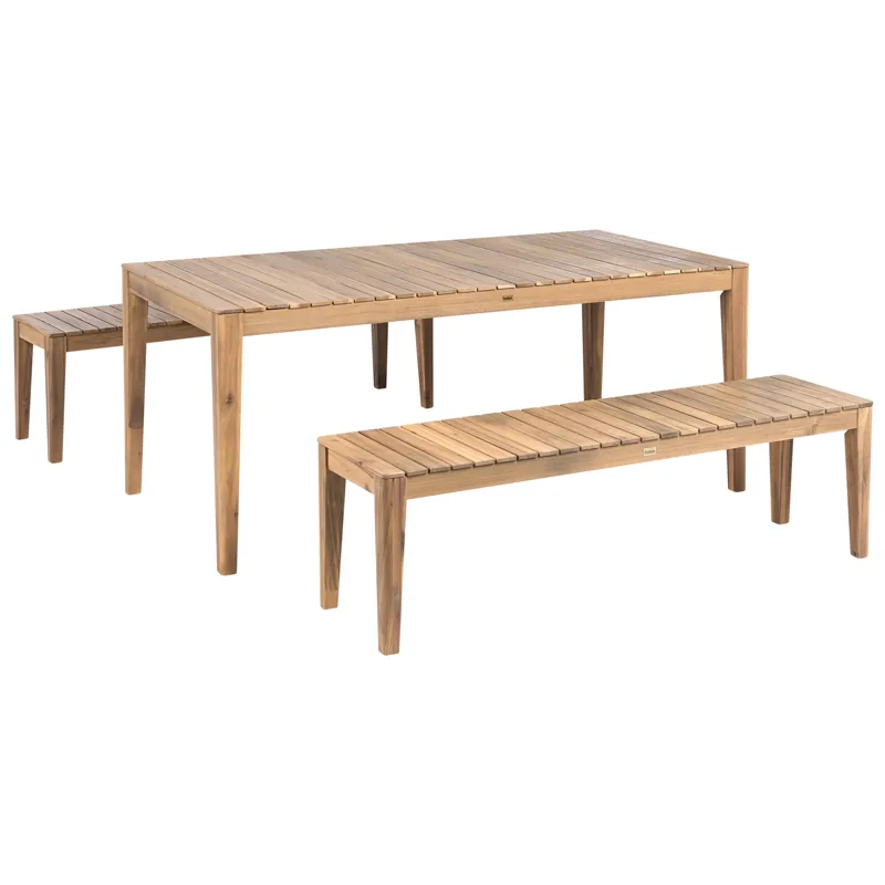 Matgrupp utomhus med Bänkar 6-Sits Chioggia Akaciaträ, Natur