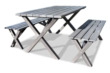 Matgrupp Utomhus Scottsdale 150 cm + 4 Kungshamn Stol Shabby Chic - KWA - Utemöbler - Utegrupp - Matgrupp utomhus