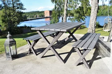 Matgrupp Utomhus Scottsdale 150 cm + 4 Kungshamn Stol Shabby Chic - KWA - Utemöbler - Utegrupp - Matgrupp utomhus