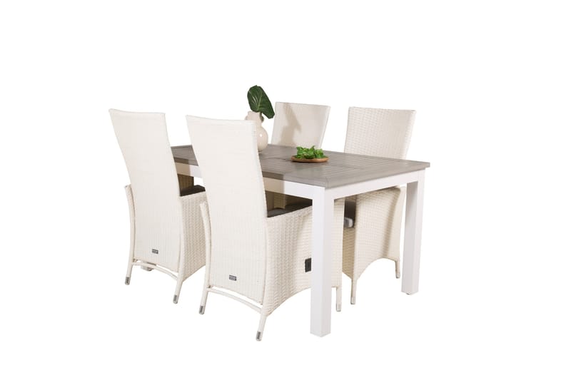 Albany Förlängningsbar Matgrupp Utomhus 152-210 cm + 4 st Padova Matstol - Grå - Utemöbler - Utegrupp - Matgrupp utomhus