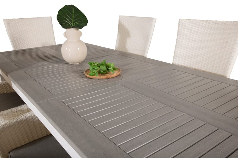 Albany Förlängningsbar Matgrupp Utomhus 152-210 cm + 6 st Padova Matstol - Grå - Utemöbler - Utegrupp - Matgrupp utomhus