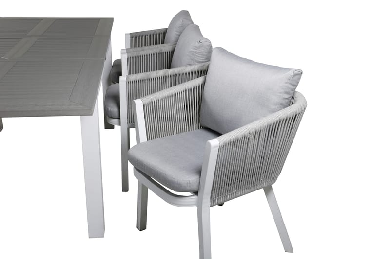 Albany Förlängningsbar Matgrupp Utomhus 152cm + 6 Virya Stolar - Svart/Natur - Utemöbler - Utegrupp - Matgrupp utomhus