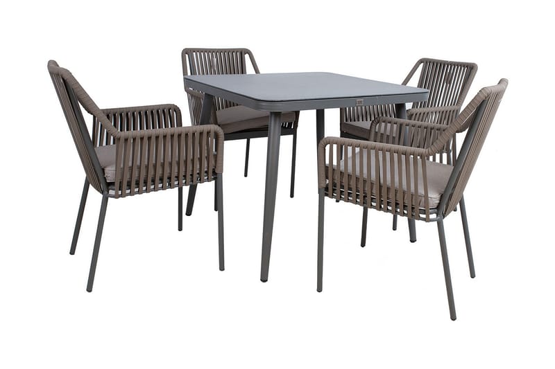 Andros Matgrupp Utomhus med 4 Utestolar - Utemöbler - Utegrupp - Matgrupp utomhus