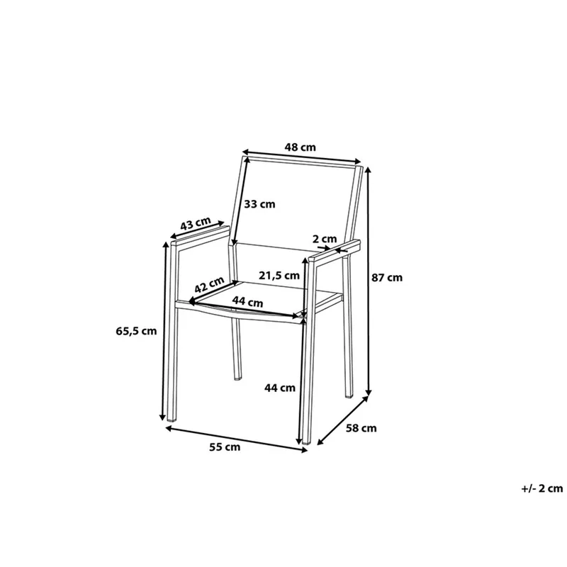 Bacoli Matgrupp Utomhus 180 cm + 6 Utestolar - Grå - Utemöbler - Utegrupp - Matgrupp utomhus