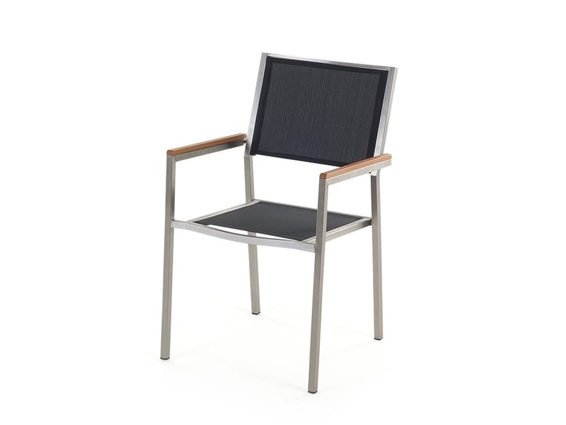 Bacoli Matgrupp Utomhus 180 cm + 6 Utestolar - Svart - Utemöbler - Utegrupp - Matgrupp utomhus