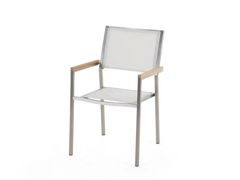 Bacoli Matgrupp Utomhus 180 cm + 6 Utestolar - Grå - Utemöbler - Utegrupp - Matgrupp utomhus