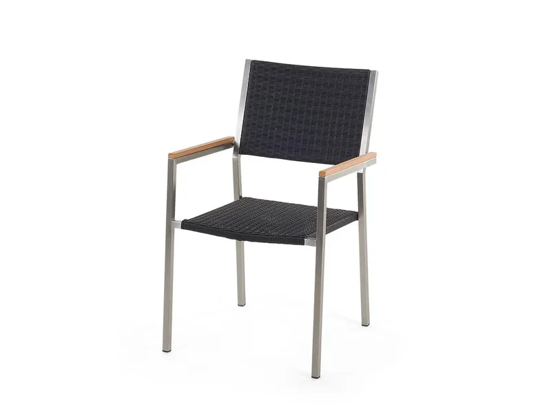 Bacoli Matgrupp Utomhus 180 cm + 6 Utestolar - Grå - Utemöbler - Utegrupp - Matgrupp utomhus
