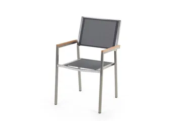 Bacoli Matgrupp Utomhus 180 cm + 6 Utestolar - Svart - Utemöbler - Utegrupp - Matgrupp utomhus