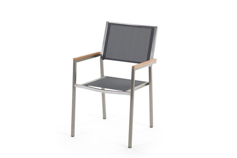 Bacoli Matgrupp Utomhus 180 cm + 6 Utestolar - Svart - Utemöbler - Utegrupp - Matgrupp utomhus