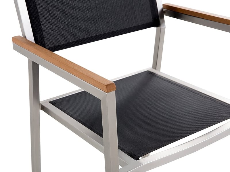 Bacoli Matgrupp Utomhus 220 cm + 8 Utestolar - Svart - Utemöbler - Utegrupp - Matgrupp utomhus