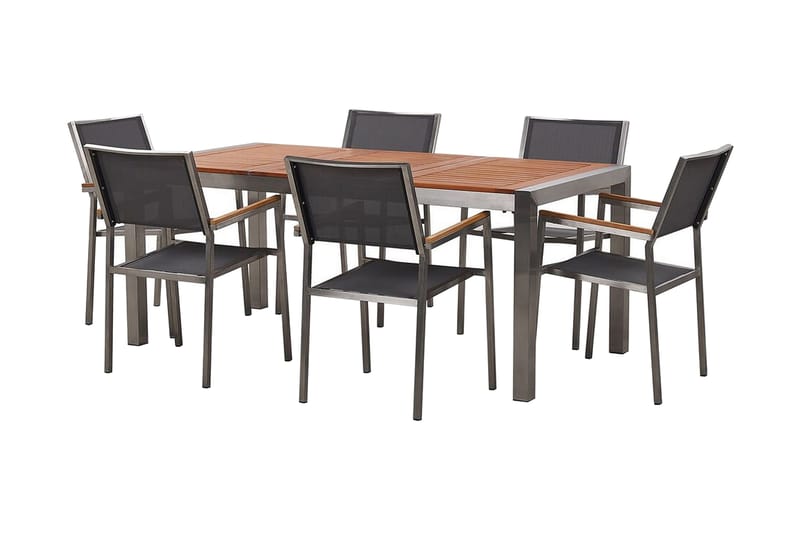 Bofors Matgrupp Utomhus + 6 Rottingstolar, Brun