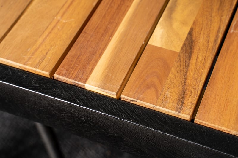 Bois Matgrupp Utomhus 200cm + 6 Anna Karmstolar - Svart/Grå - Utemöbler - Utegrupp - Matgrupp utomhus