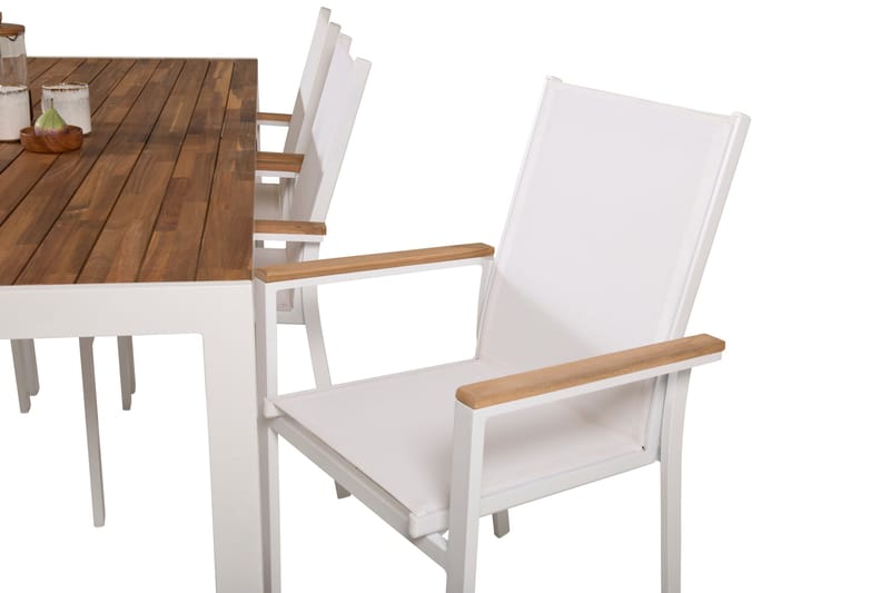 Bois Matgrupp Utomhus 200cm + 6 Texas Karmstolar - Svart/Grå - Utemöbler - Utegrupp - Matgrupp utomhus