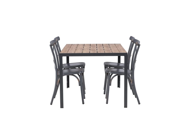 Break Matgrupp Utomhus 150 cm + 4 st Tablas Matstolar - Brun/Mörkgrå - Utemöbler - Utegrupp - Matgrupp utomhus