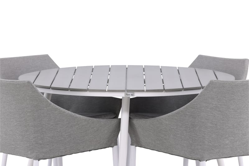 Break Matgrupp Utomhus Rund 150 cm + 4 Spoga Matstol - Vit/Grå - Utem�öbler - Utegrupp - Matgrupp utomhus