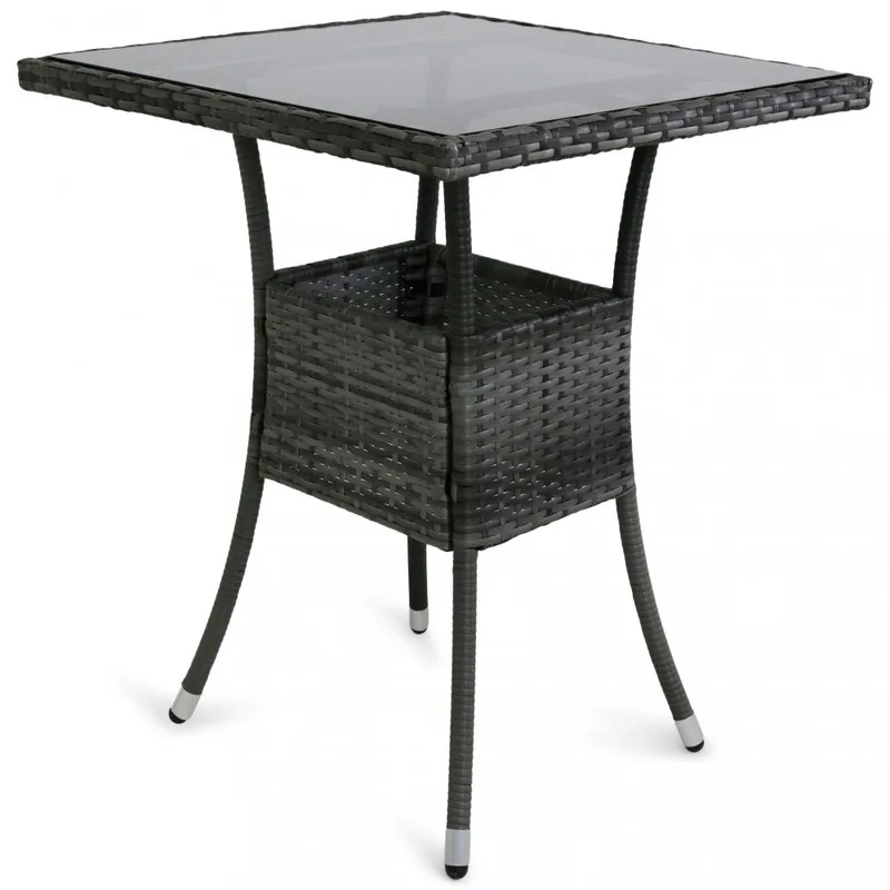 Caféset för balkong i konstrotting | Lyfco Mölle - Grå - Utemöbler - Utegrupp - Matgrupp utomhus