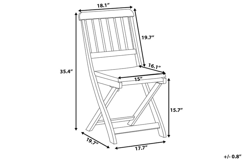 Cento Trädgårdsmöbelset Med Utebord+6 Utestolar - Trä/Natur - Utemöbler - Utegrupp - Matgrupp utomhus