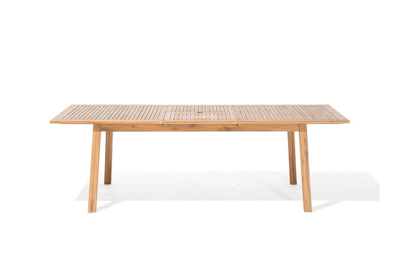 Cesana Trädgårdsmöbelset Med Utebord + 8 Utestolar+Schäslong 2 St - Trä/Natur - Utemöbler - Utegrupp - Matgrupp utomhus