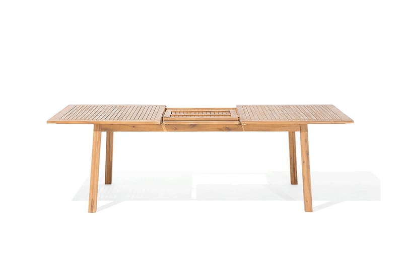 Cesana Trädgårdsmöbelset Med Utebord + 8 Utestolar+Schäslong 2 St - Trä/Natur - Utemöbler - Utegrupp - Matgrupp utomhus