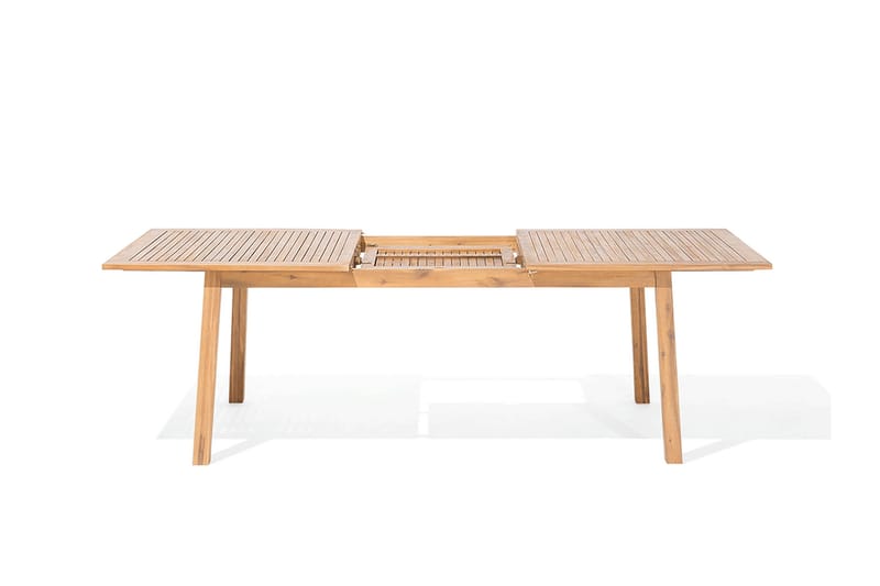 Cesana Trädgårdsmöbelset Med Utebord + 8 Utestolar+Schäslong 2 St - Trä/Natur - Utemöbler - Utegrupp - Matgrupp utomhus