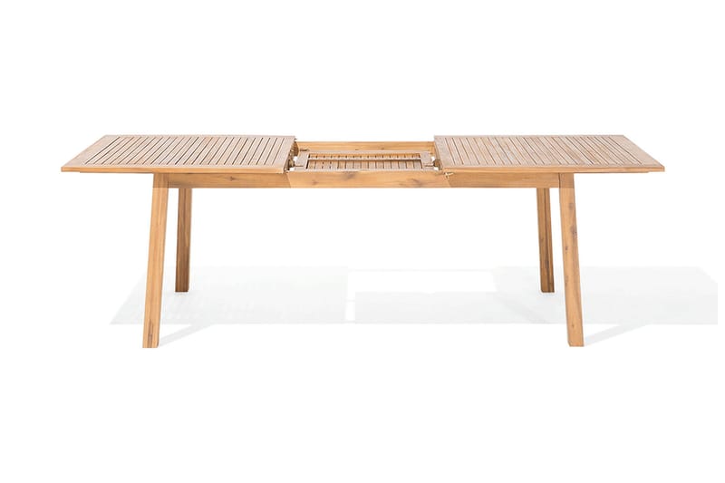 Cesana Trädgårdsmöbelset Med Utebord+8 Utestolar - Trä/Natur - Utemöbler - Utegrupp - Matgrupp utomhus