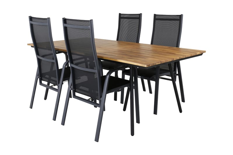 Chan Matgrupp Utomhus 200cm + 4 Copacabana Reclinerstolar - Vit - Utemöbler - Utegrupp - Matgrupp utomhus