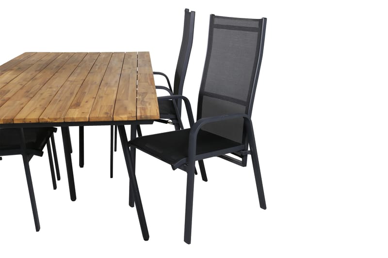 Chan Matgrupp Utomhus 200cm + 4 Copacabana Reclinerstolar - Vit - Utemöbler - Utegrupp - Matgrupp utomhus