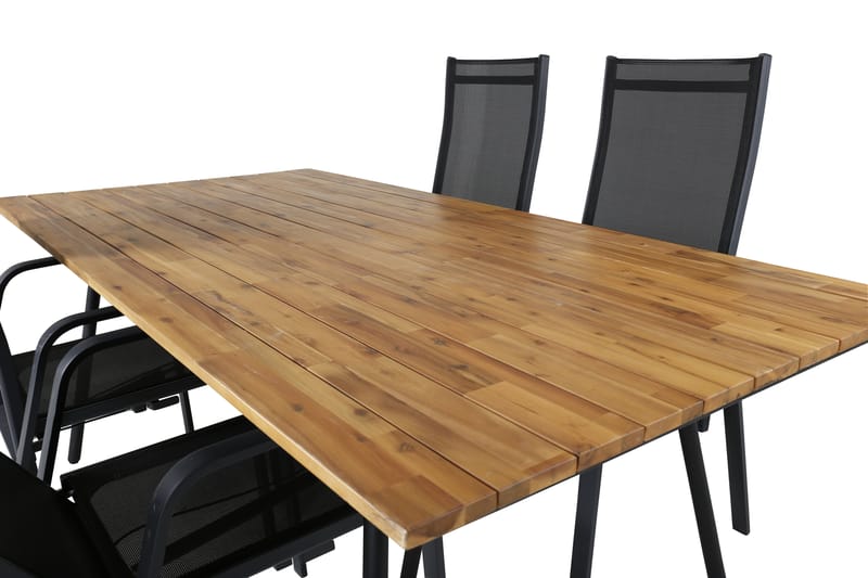 Chan Matgrupp Utomhus 200cm + 4 Copacabana Reclinerstolar - Vit - Utemöbler - Utegrupp - Matgrupp utomhus