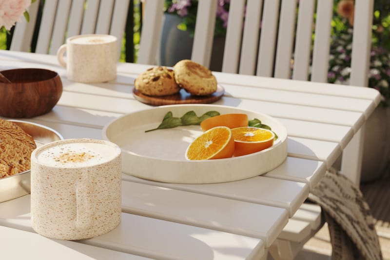 Delpino Matgrupp Utomhus 125 cm - Vit - Utemöbler - Utegrupp - Matgrupp utomhus