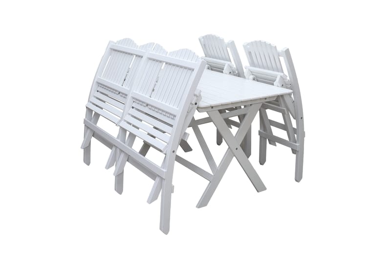Delpino Matgrupp Utomhus 125 cm - Vit - Utemöbler - Utegrupp - Matgrupp utomhus