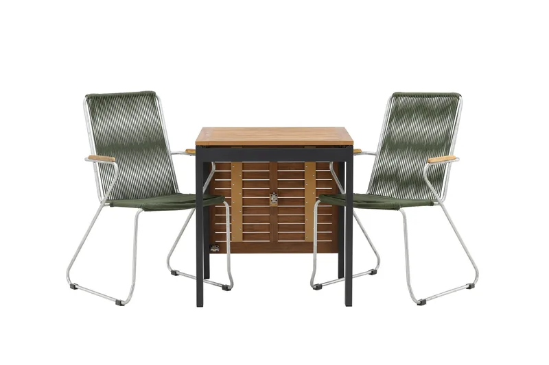 Diego Matgrupp 70 cm + 2 st Bois Karmstolar Grön/Brun, Grön/Brun