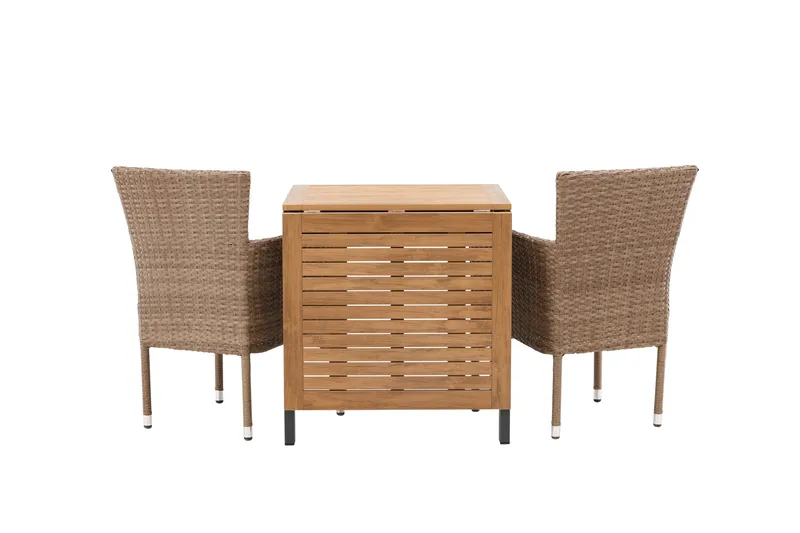 Diego Matgrupp 70 cm + 2 st Malina Karmstolar Brun - Brun - Utemöbler - Utegrupp - Matgrupp utomhus