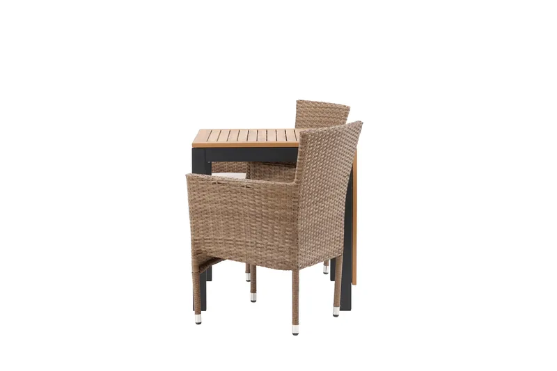 Diego Matgrupp 70 cm + 2 st Malina Karmstolar Brun - Brun - Utemöbler - Utegrupp - Matgrupp utomhus