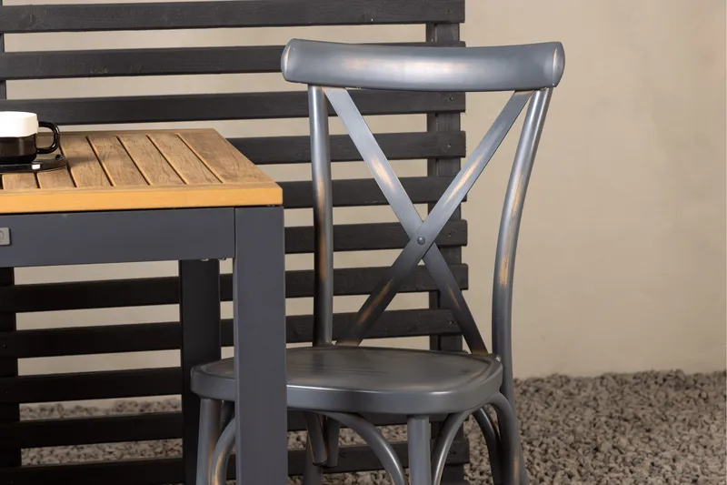 Diego Matgrupp 70 cm + 2 st Tablas Matstolar Mörkgrå/Brun - Brun/Mörkgrå - Utemöbler - Utegrupp - Matgrupp utomhus