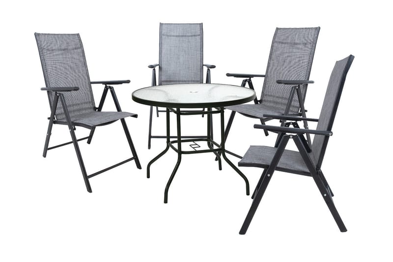 Dublin Matgrupp Utomhus med 4 Positionsstolar - Utemöbler - Utegrupp - Matgrupp utomhus