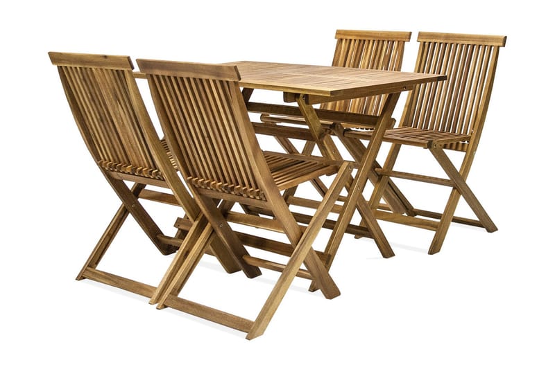 Finlay Matgrupp Utomhus 110x75 cm + 4 Utestolar - Akacia - Utemöbler - Utegrupp - Matgrupp utomhus