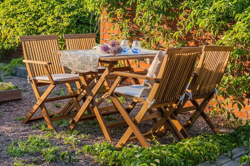 Finlay Matgrupp Utomhus 110x75 cm + 4 Utestolar - Akacia - Utemöbler - Utegrupp - Matgrupp utomhus