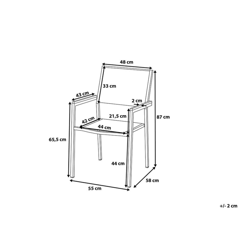 Grosseto Trädgårdsmöbelset Med Utebord+6 Utestolar - Beige - Utemöbler - Utegrupp - Matgrupp utomhus