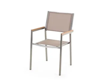 Grosseto Trädgårdsmöbelset Med Utebord+6 Utestolar - Beige - Utemöbler - Utegrupp - Matgrupp utomhus