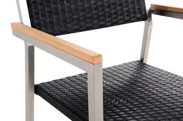 Grosseto Trädgårdsmöbelset Med Utebord+6 Utestolar - Svart - Utemöbler - Utegrupp - Matgrupp utomhus