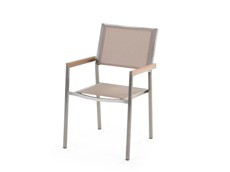 Grosseto Trädgårdsmöbelset Med Utebord+Utestolar 6 St - Beige - Utemöbler - Utegrupp - Matgrupp utomhus