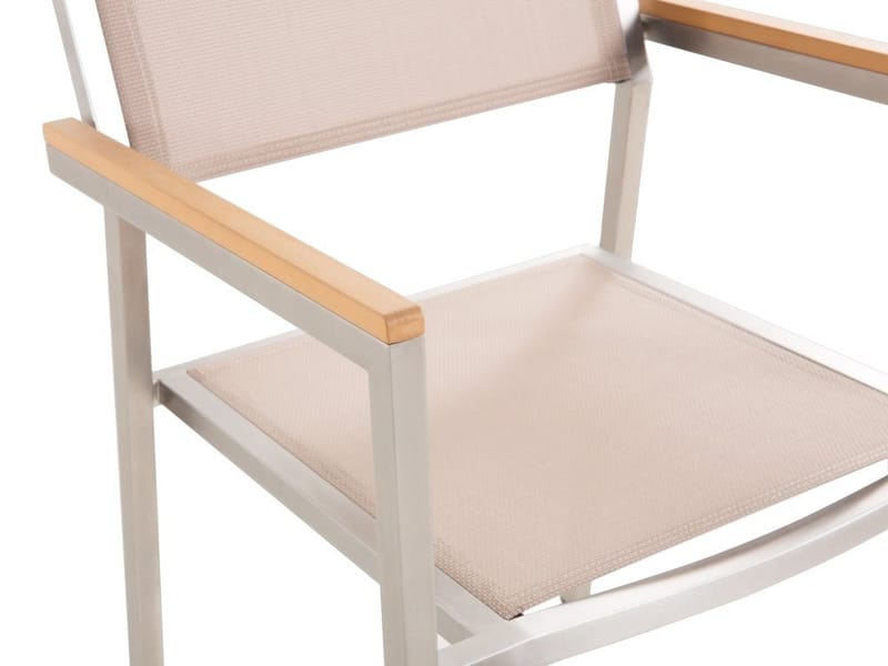 Grosseto Trädgårdsmöbelset Med Utebord+Utestolar 6 St - Beige - Utemöbler - Utegrupp - Matgrupp utomhus