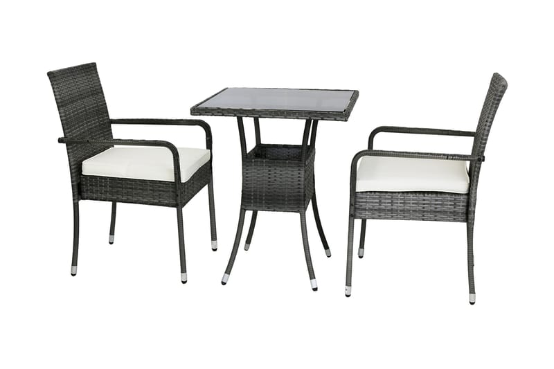 Hällebäck Matgrupp Utomhus 60 cm + 2 st Matstolar Utomhus - Grå - Utemöbler - Utegrupp - Matgrupp utomhus